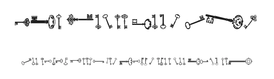 Old Retro Keys TFB by zanatlija — Dingbats Font