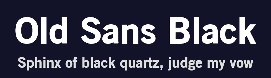 Old Sans Black by Manfred Klein — Sans Serif Font — thumbnail 2