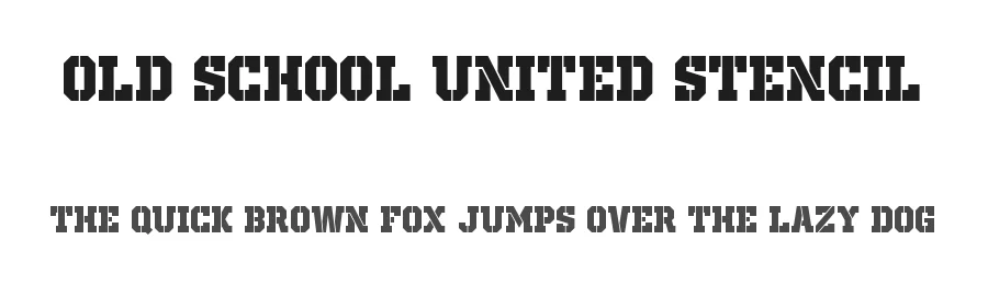 Old School United Stencil