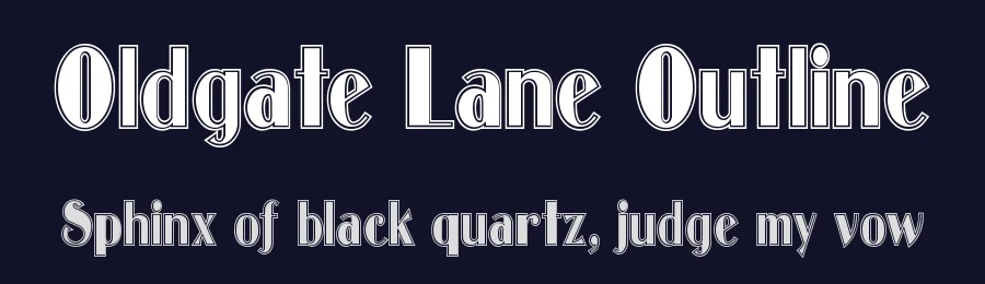 Oldgate Lane Outline by Nick's Fonts — Decorative Font — thumbnail 2
