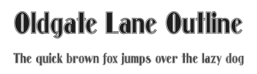 Oldgate Lane Outline by Nick's Fonts — Decorative Font