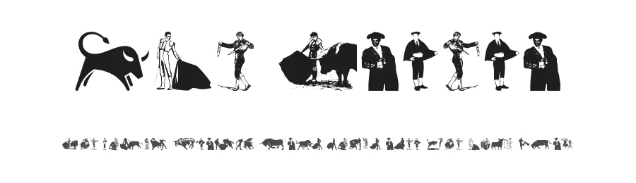Olé Torero by Woodcutter — Dingbats Font
