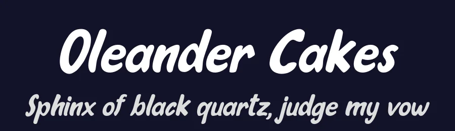 Oleander Cakes by Marchtwentype — Decorative Font — thumbnail 2