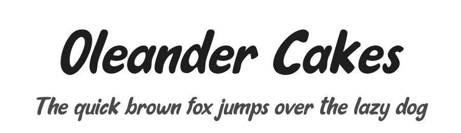 Oleander Cakes by Marchtwentype — Decorative Font