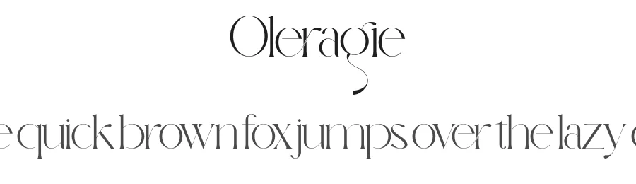 Oleragie by Hishand Studio — Serif Font