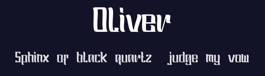 Oliver by ShowUp! Typefoundry — Decorative Font — thumbnail 2