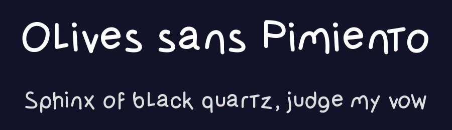 Olives sans Pimiento by Shara Weber — Decorative Font — thumbnail 2