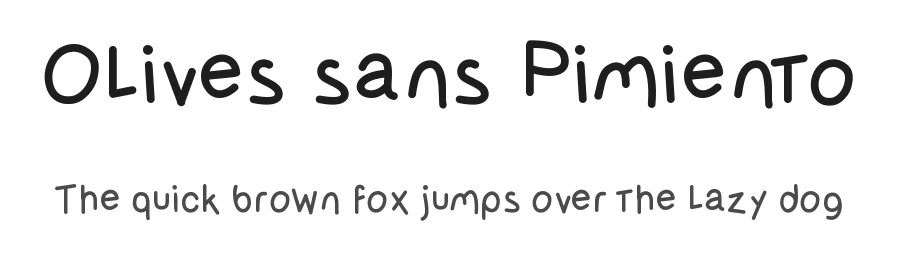 Olives sans Pimiento by Shara Weber β Decorative Font