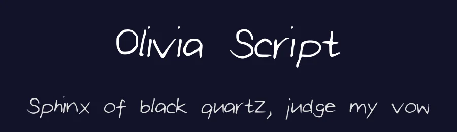 Olivia Script by Olivia Schoeb — Script Handwritten Font — thumbnail 2