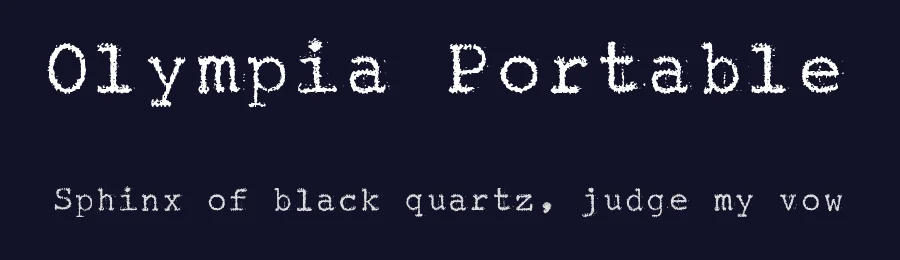Olympia Portable by Best Foundry — Decorative Font — thumbnail 2