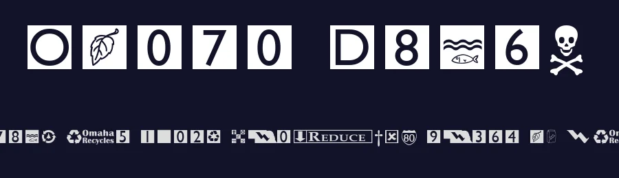 Omaha Dings by Omaha Recycles — Dingbats Font — thumbnail 2