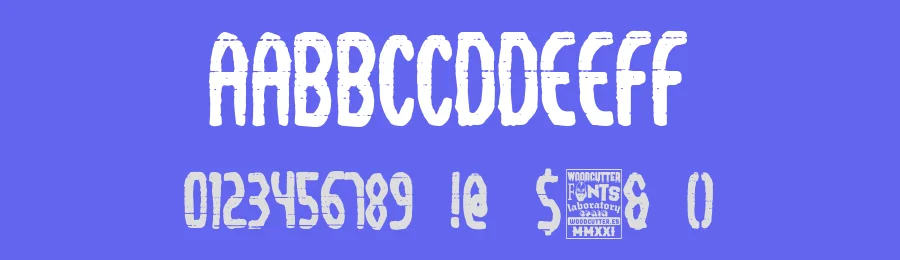 Omega 343 by Woodcutter — Decorative Font — thumbnail 3