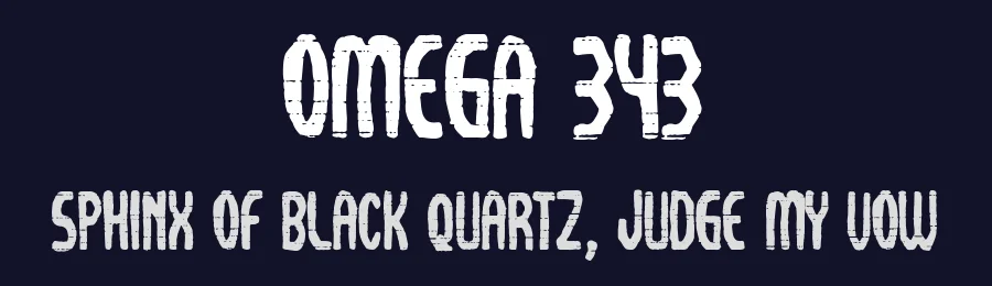 Omega 343 by Woodcutter — Decorative Font — thumbnail 2