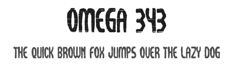 Omega 343 by Woodcutter β Decorative Font
