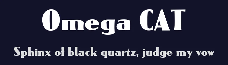 Omega CAT by Peter Wiegel — Decorative Font — thumbnail 2