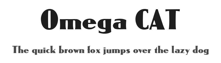 Omega CAT by Peter Wiegel — Decorative Font