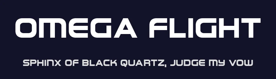 Omega Flight by Iconian Fonts — Display Font — thumbnail 2