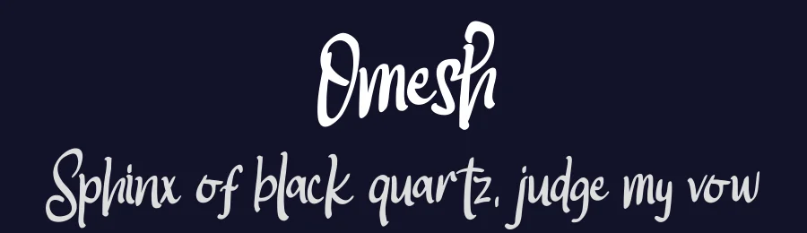 Omesh by Riki — Script Handwritten Font — thumbnail 2