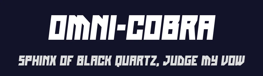 Omni-cobra by Iconian Fonts — Display Font — thumbnail 2