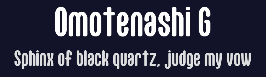 Omotenashi G by Goma Shin — Decorative Font — thumbnail 2