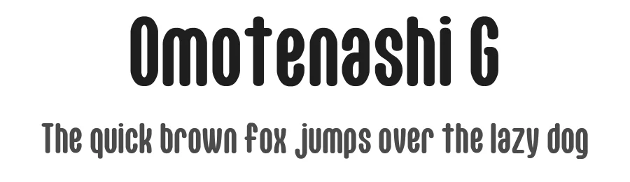 Omotenashi G by Goma Shin — Decorative Font