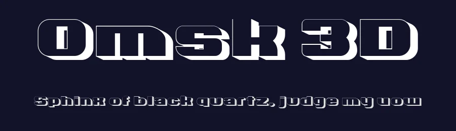 Omsk 3D by Vladimir Nikolic — Decorative Font — thumbnail 2