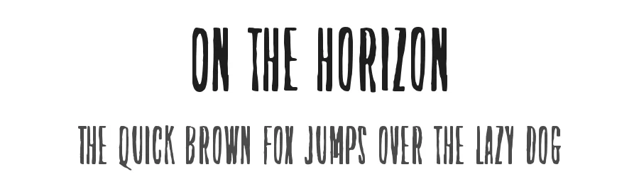 On the horizon by Juha Korhonen β Decorative Font