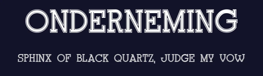 Onderneming by Vladimir Nikolic — Decorative Font — thumbnail 2