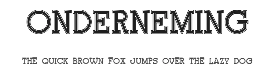 Onderneming by Vladimir Nikolic — Decorative Font
