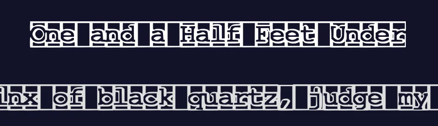 One and a Half Feet Under by Benjamin Wendl — Decorative Font — thumbnail 2