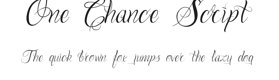 One Chance Script