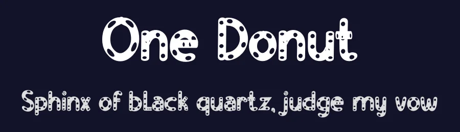 One Donut by Kateeng Ciu — Decorative Font — thumbnail 2