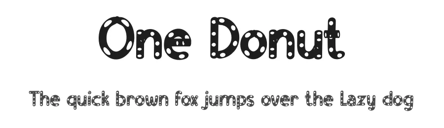 One Donut by Kateeng Ciu β Decorative Font