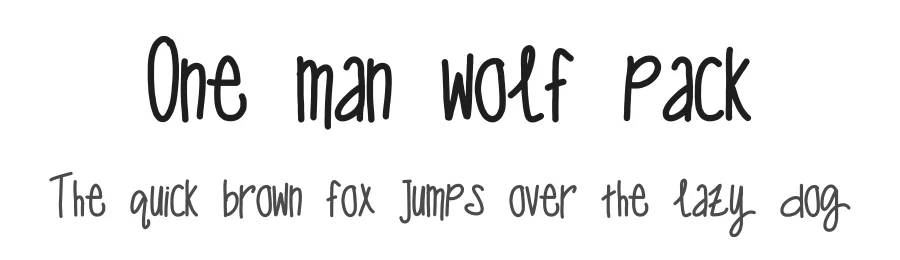 One man wolf pack