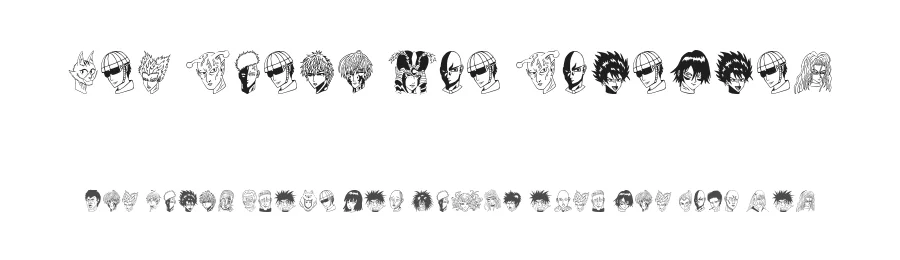 One Punch Man Painting by Haviz Fontanime — Dingbats Font