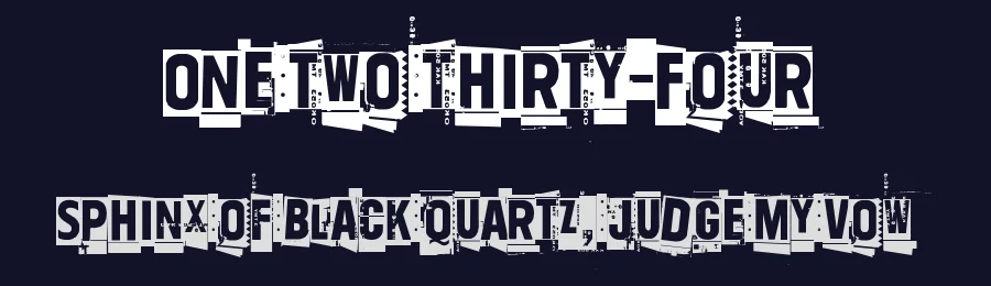 One two thirty-four by Juha Korhonen — Decorative Font — thumbnail 2