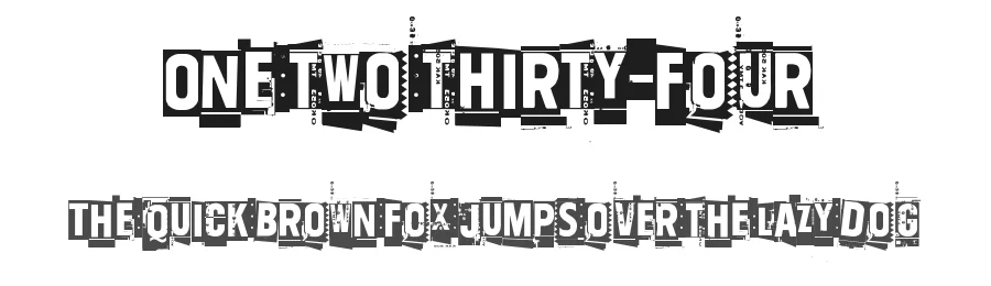 One two thirty-four by Juha Korhonen β Decorative Font