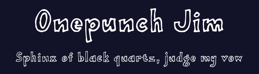 Onepunch Jim by JOEBOB graphics — Decorative Font — thumbnail 2