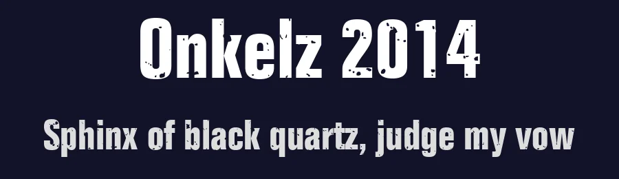 Onkelz 2014 by Bo-stuff — Decorative Font — thumbnail 2