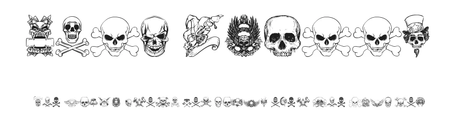 Only Skulls by zanatlija — Dingbats Font