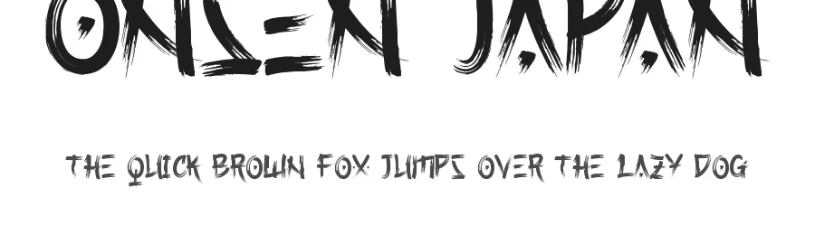 Onsen Japan by Noah Type — Decorative Font