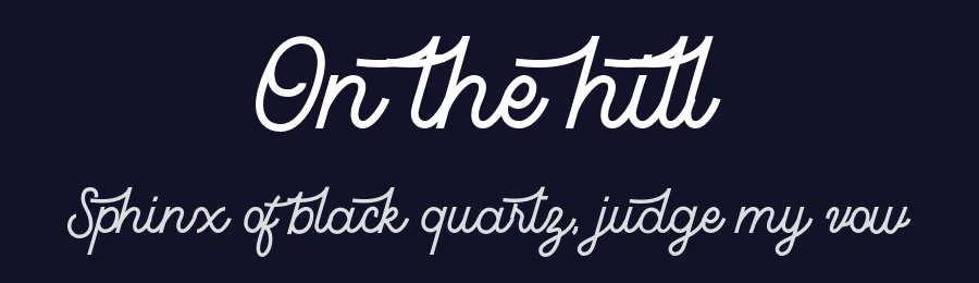 On the hill by Skilline Fonts — Script Handwritten Font — thumbnail 2
