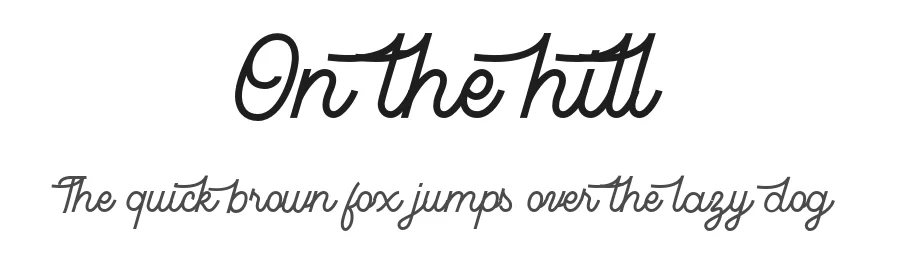 On the hill by Skilline Fonts โ Script Handwritten Font