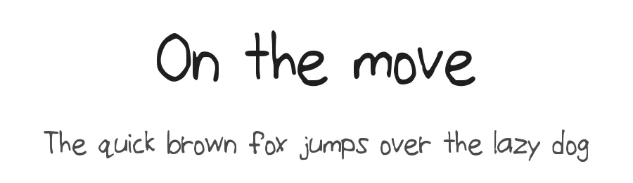 On the move by Tim Lapp — Decorative Font