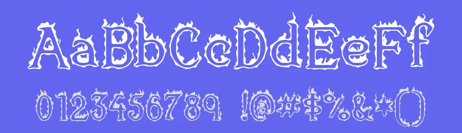 Open Flame by Walter E Stewart — Decorative Font — thumbnail 3
