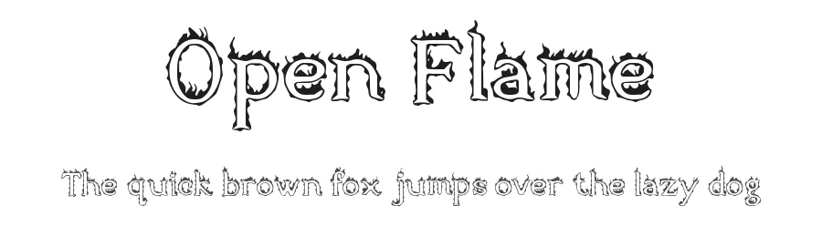 Open Flame by Walter E Stewart — Decorative Font