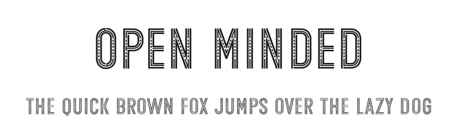 Open Minded by 7NTypes — Decorative Font