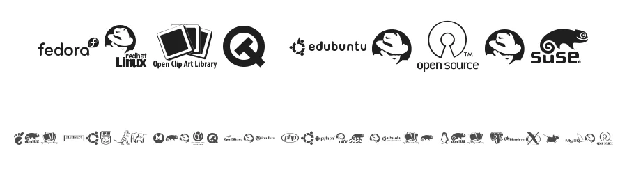 Open Logos by ArFonts — Dingbats Font