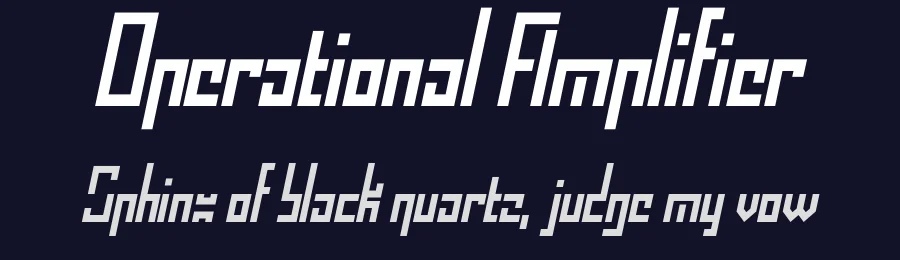 Operational Amplifier by Typodermic Fonts — Display Font — thumbnail 2