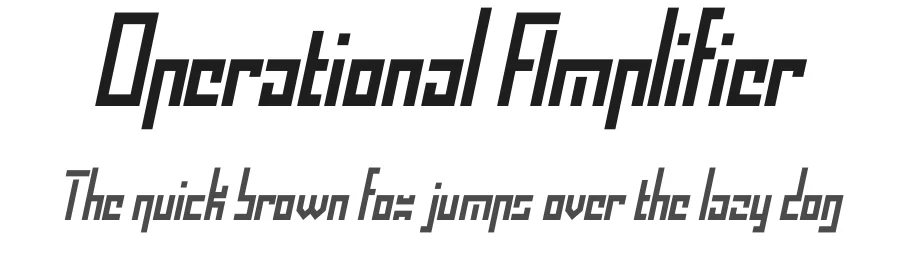 Operational Amplifier by Typodermic Fonts — Display Font
